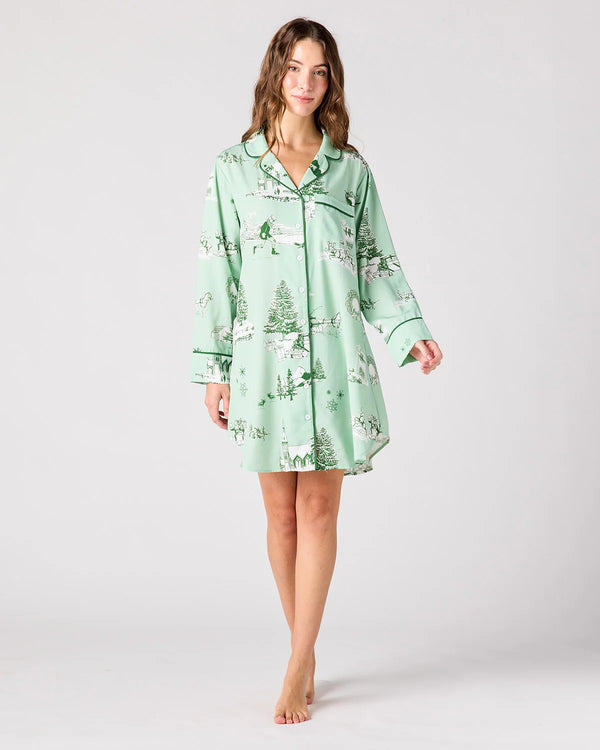 Katie Kime Holiday Toile Sleep Shirt