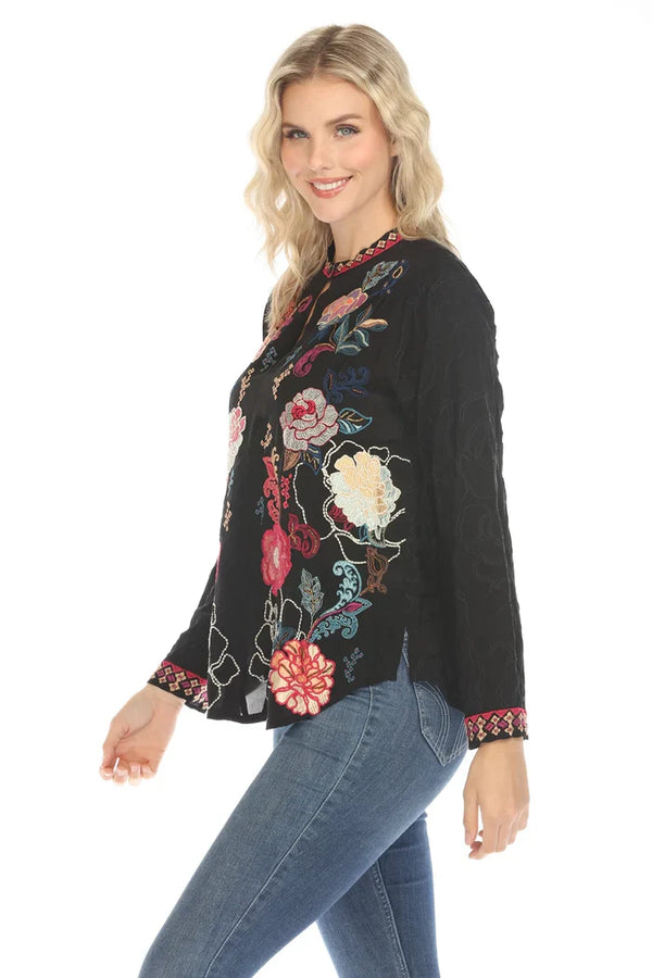 JOHNNY WAS KATRINE WESTERN PAISLEY BLOUSE