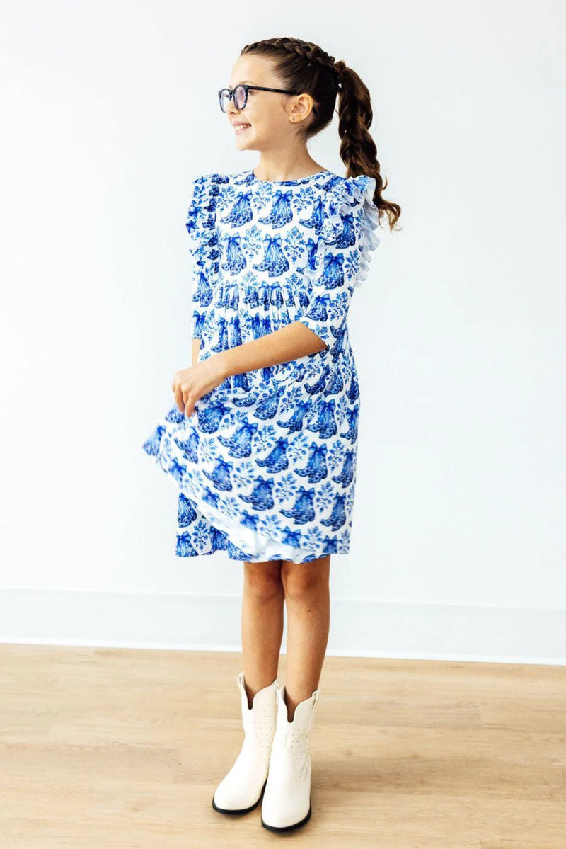 Mila & Rose Southern Belle 3/4 Sleeve Ruffle Twirl Dress