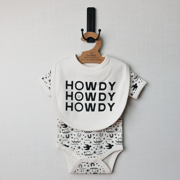 Morgan Lacey Hart Ranch Hand Baby Bodysuit & Bib Set