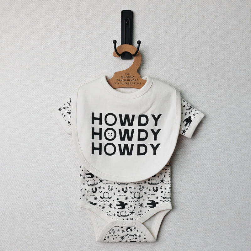 Morgan Lacey Hart Ranch Hand Baby Bodysuit & Bib Set