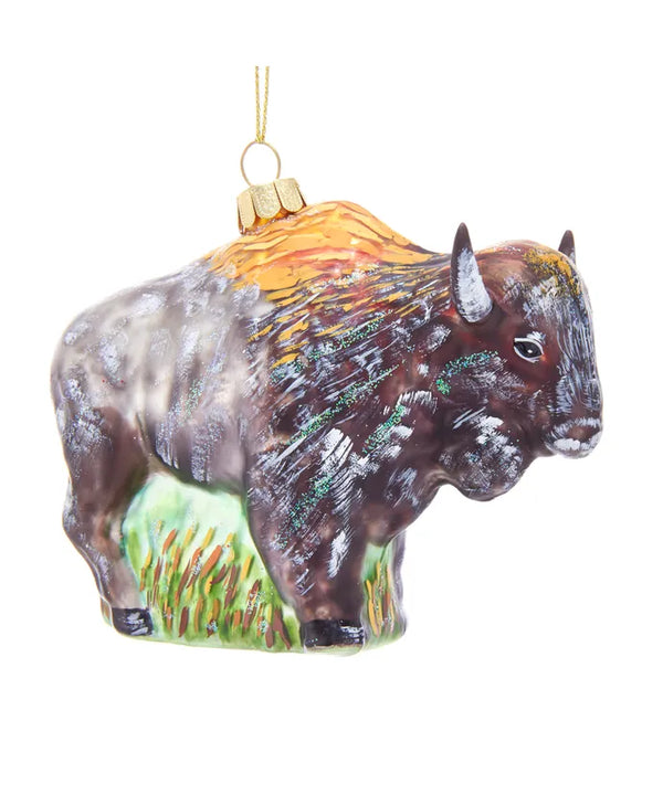 KURT S. ADLER Glass Buffalo Ornament