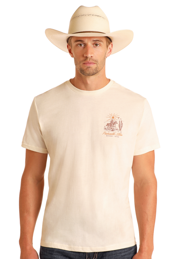 Panhandle Slim Unisex Keepin it Western Graphic Tee Natural