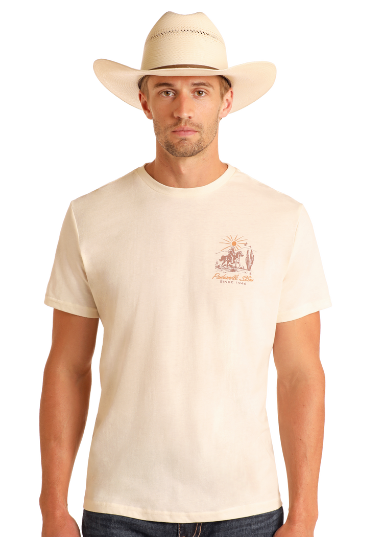 Panhandle Slim Unisex Keepin it Western Graphic Tee Natural