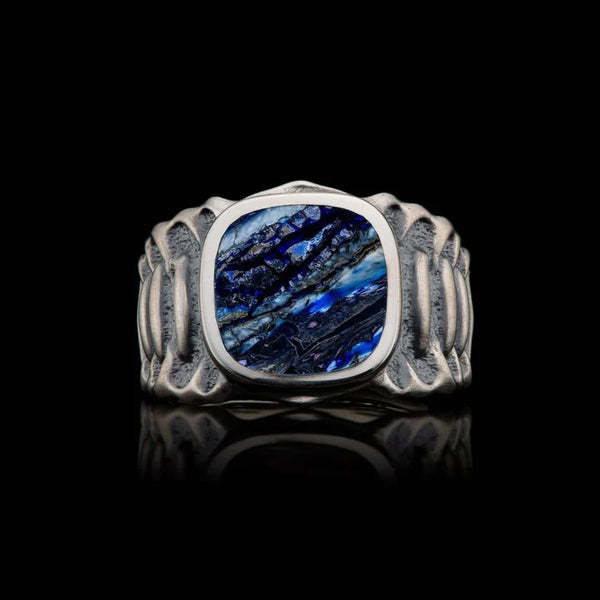 WILLIAM HENRY ECHELON BLUE MAMMOTH TOOTH RING- SIZE 11