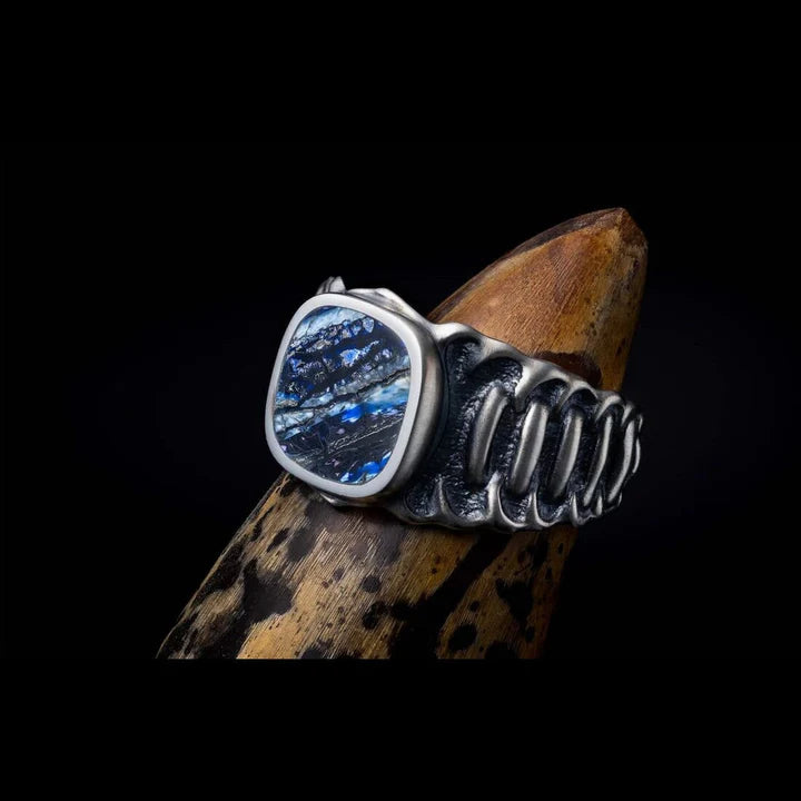 WILLIAM HENRY ECHELON BLUE MAMMOTH TOOTH RING- SIZE 11