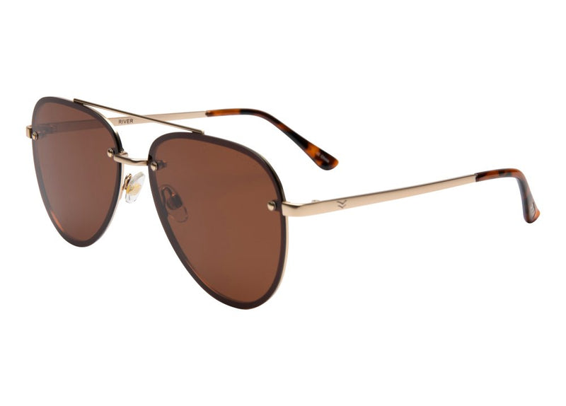 I-SEA River GOLD / BROWN POLARIZED LENS SUNGLASSES