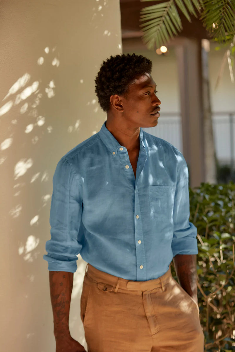 Billy Reid Tuscumbia linen shirt button down