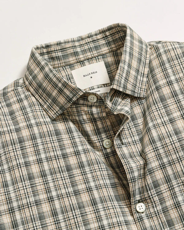 Billy Reid Micro-Madras Plaid John T Shirt