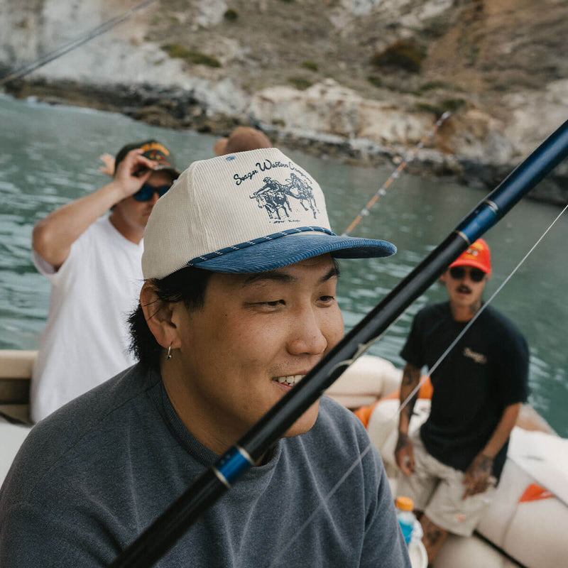 Seager Los Rios Corduroy Snapback Cream/Blue