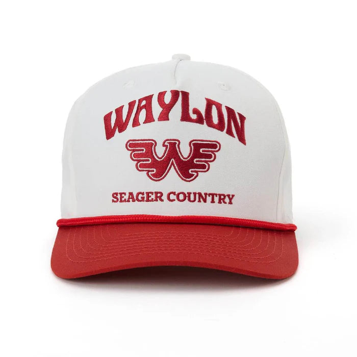 Seager x Waylon Jennings Country Snapback Red/White