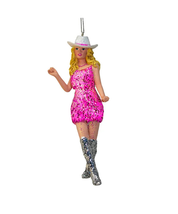 Pink Cowgirl Ornament
