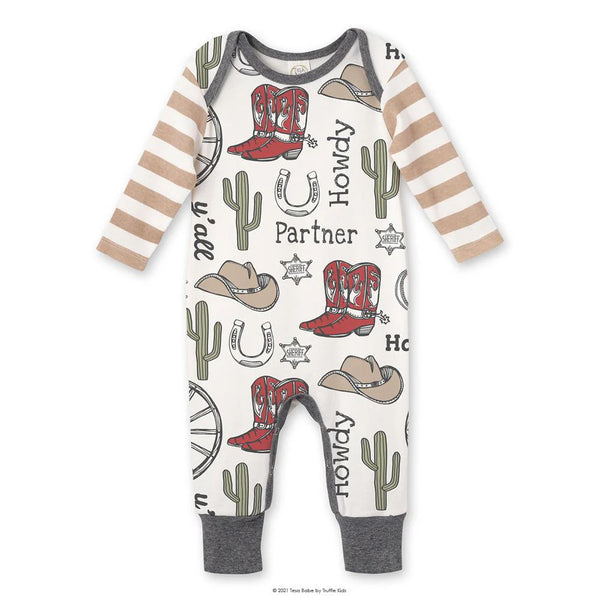Tesa Babe Howdy Partner Cowboy Western Romper
