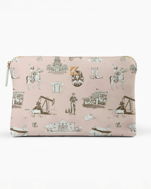 Katie Kime The Oversized Accessory Bag Texas Toile