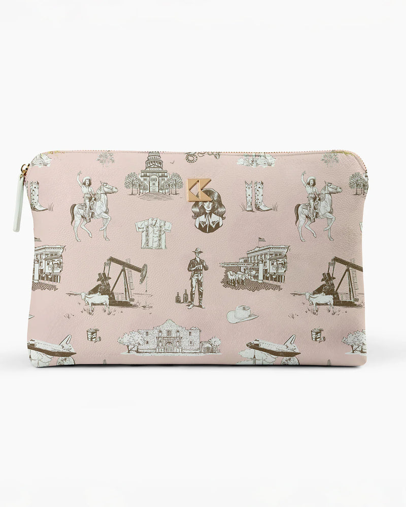 Katie Kime The Oversized Accessory Bag Texas Toile