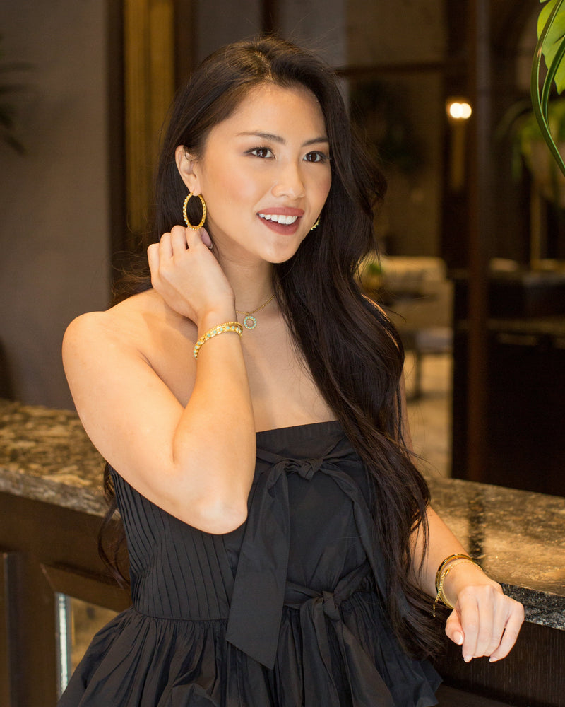 Christina Greene Turquoise Hoop Earrings