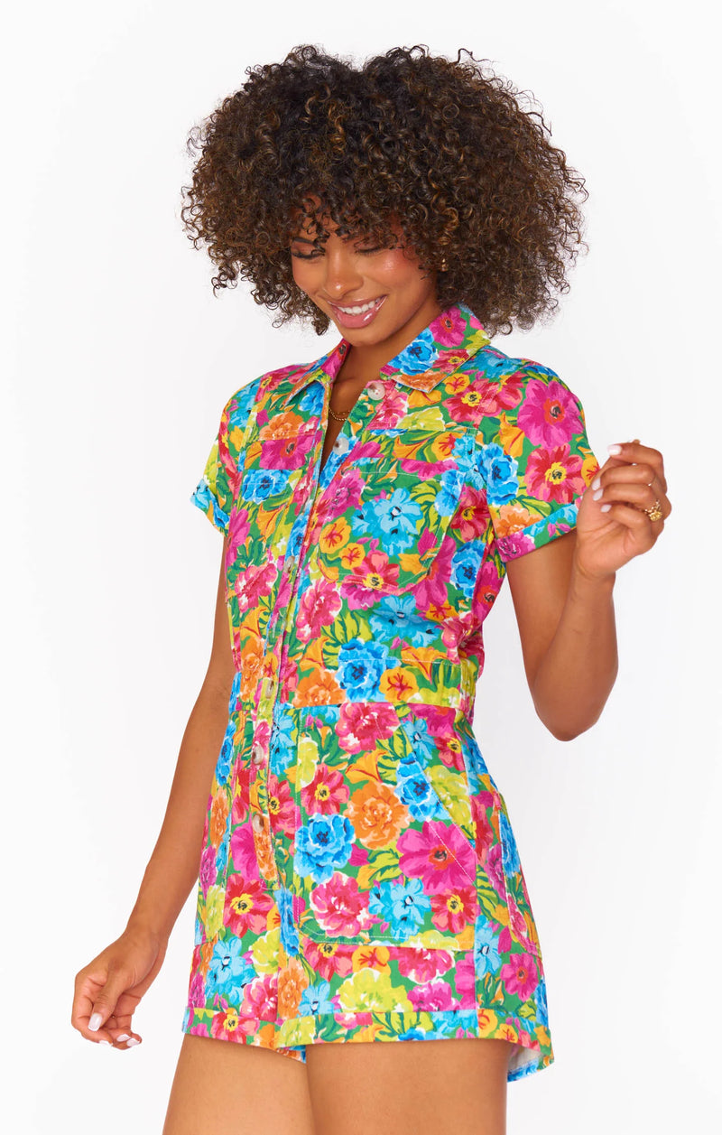 Show Me Your Mumu Cannon Romper- Bright Floral 