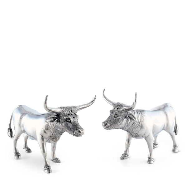 Vagabond House Pewter Steers Salt & Pepper Set