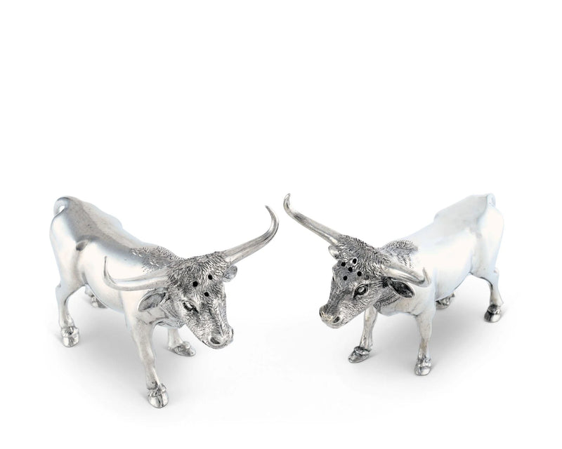 Vagabond House Pewter Steers Salt & Pepper Set