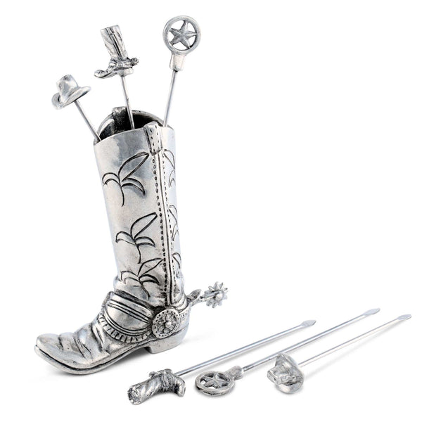 Vagabond House Western Boot Cheese Pick Set