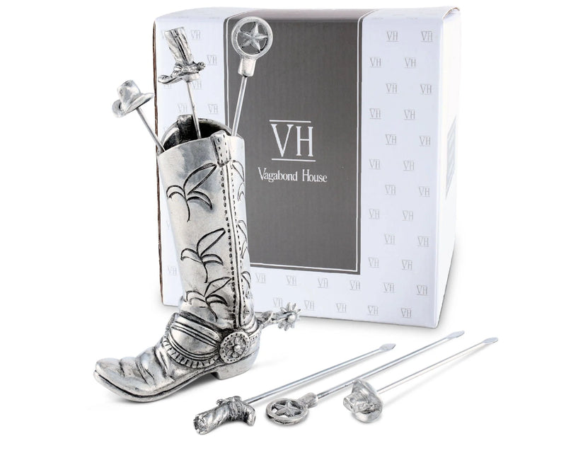Vagabond House Western Boot Cheese Pick Set