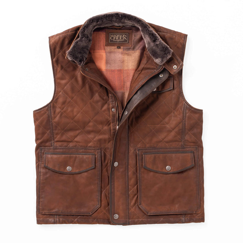 Madison Creek Vail Waxed Suede Leather Vest