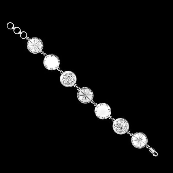 Sterling silver concho bracelet 