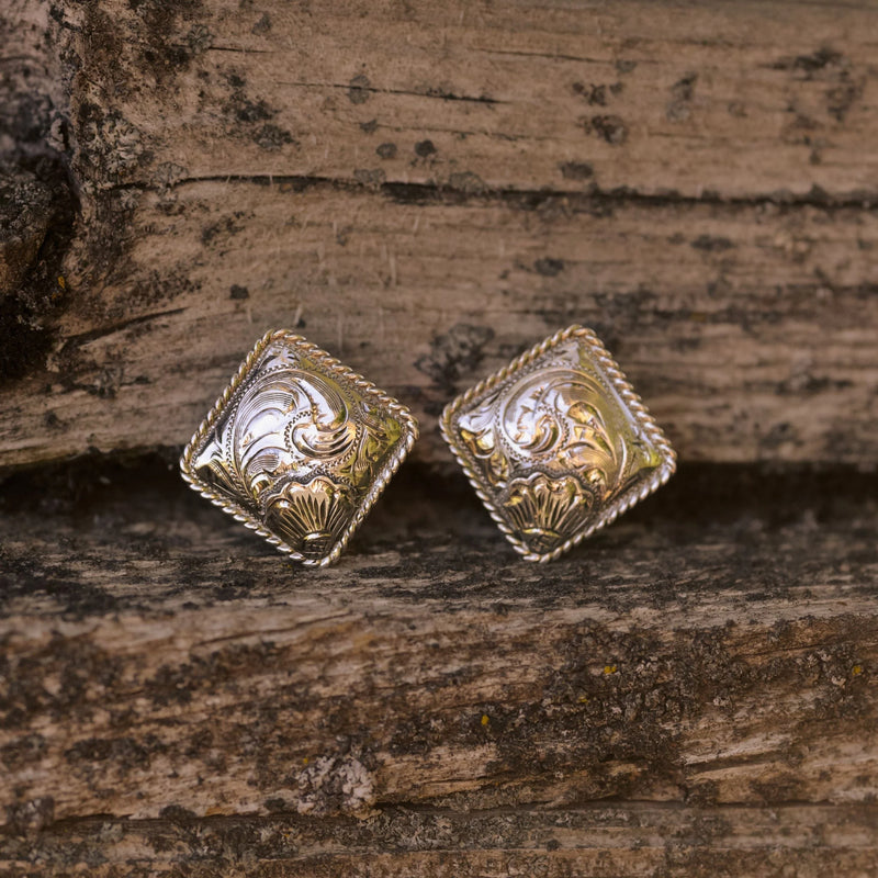 The Silver Iris Western Earrings