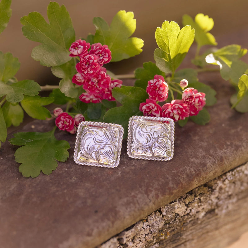 The Silver Iris Western Earrings