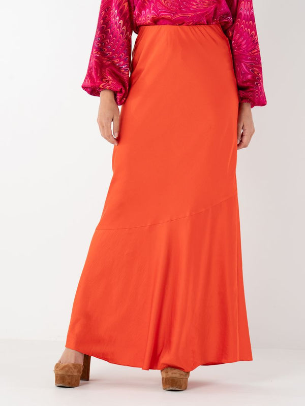 Emily McCarthy Bias Silk Cotton Skirt