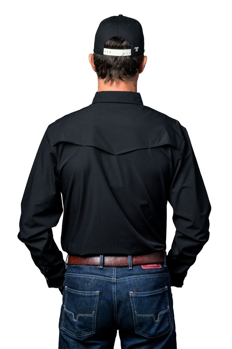 Ferrell CORE - Men's Black Long Sleeve Snap Shirt