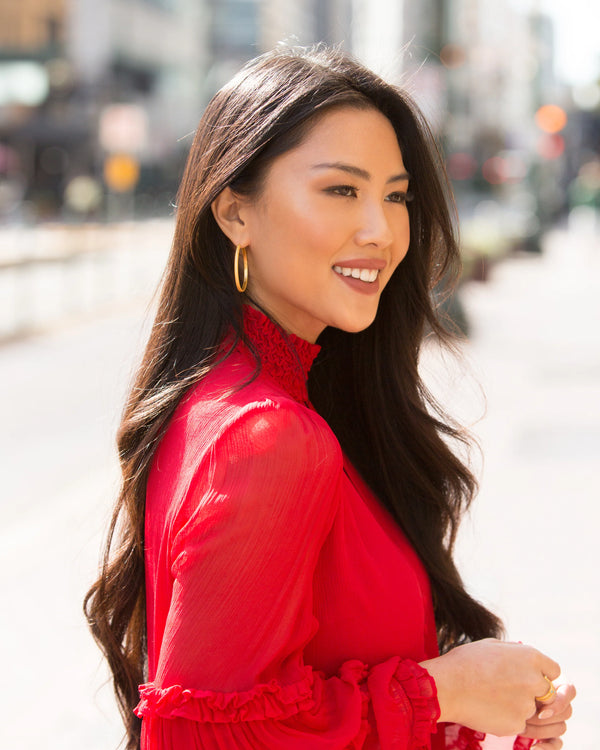 Christina Greene Matte Hoop Earrings