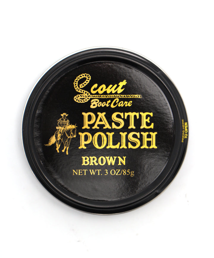 Scout Leather Boot Polish Paste - Brown