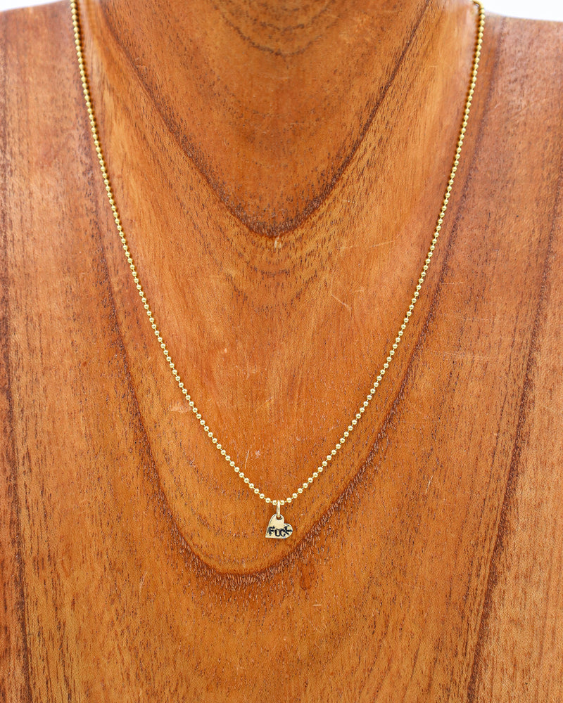 Margaret Sullivan 18" Gold FU Necklace