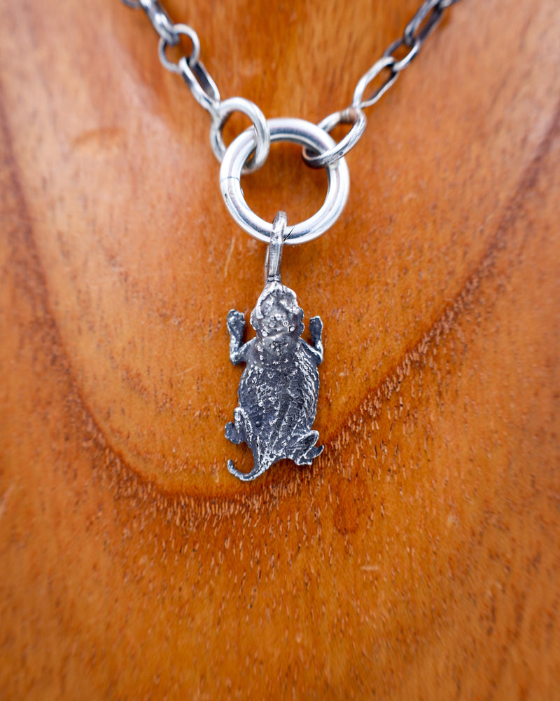 LOVE TOKENS TCU HORNY TOAD CHARM STERLING SILVER PENDANT