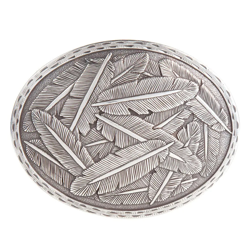 SILVER FEATHER BUCKLE