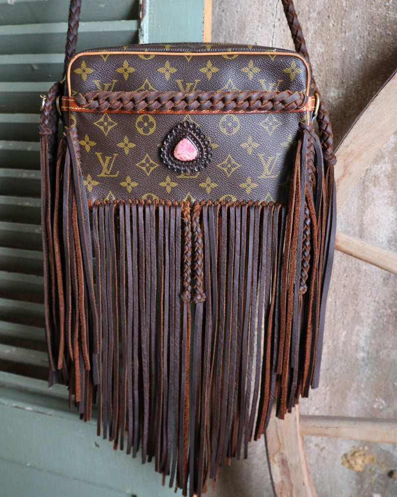 Vintage Boho Louis Vuitton Fringe Crossbody Bag Purse