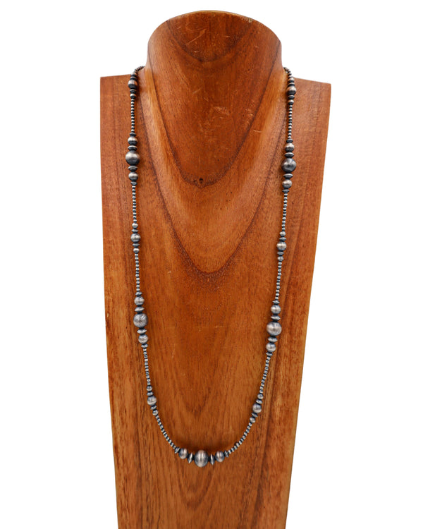 32" NAVAJO PEARL MIX BEADS NECKLACE