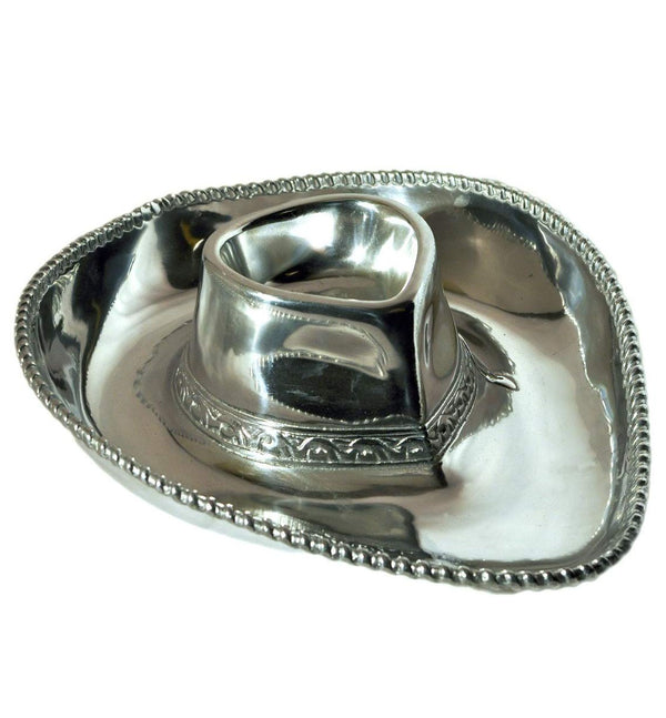 ARTHUR COURT COWBOY CHIP AND DIP HAT TRAY