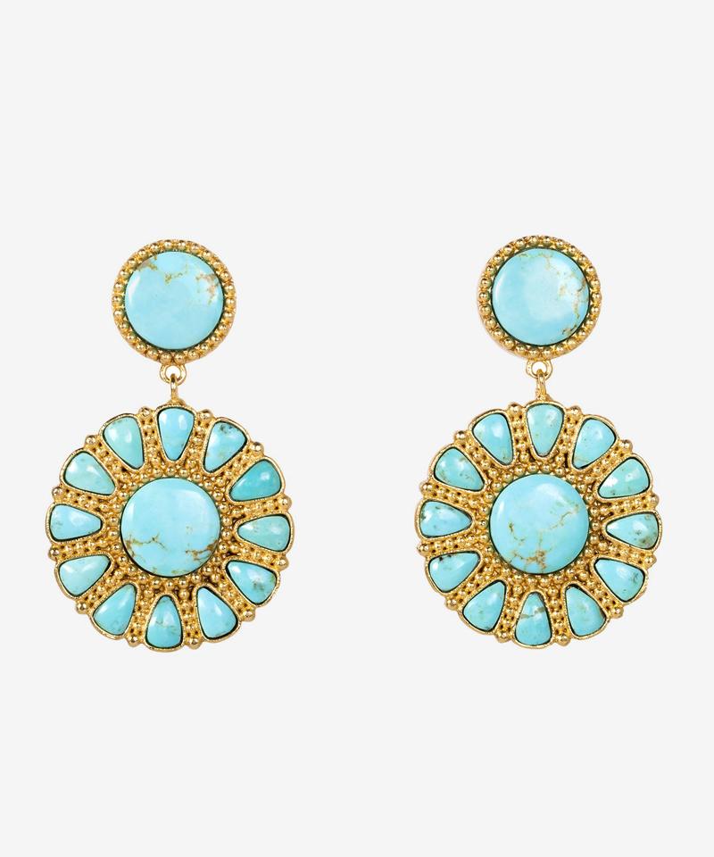 CHRISTINA GREENE SOUTHWESTERN STATEMNT WITH TURQUOISE EARRING