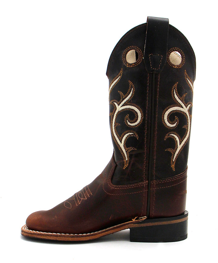 Old West Children's Carona Calf Dark Brown Boot