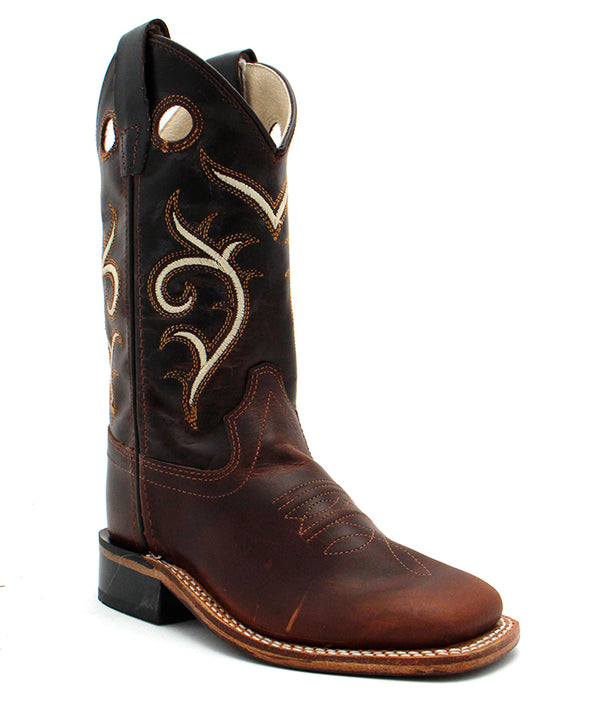 Old West Children's Carona Calf Dark Brown Boot