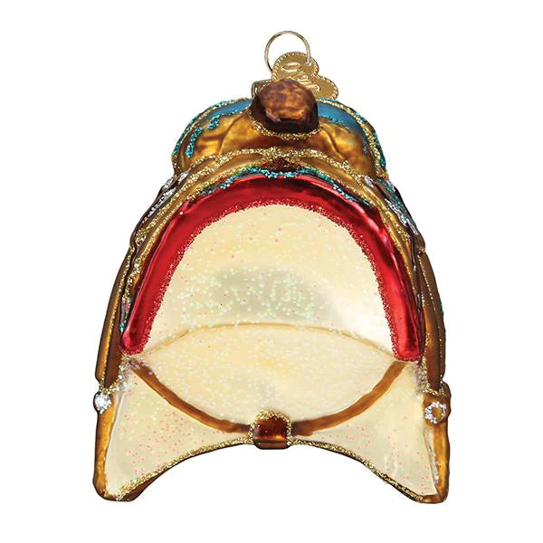 WESTERN SADDLE CHRISTMAS ORNAMENT