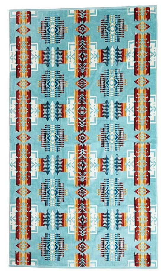 PENDLETON Chief Joseph Spa Towel in Aqua