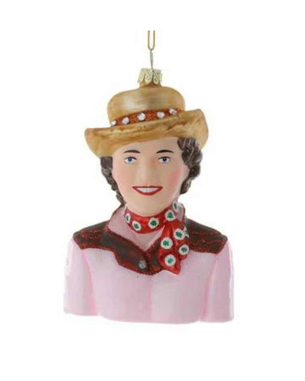 VINTAGE COWGIRL CHRISTMAS ORNAMENT