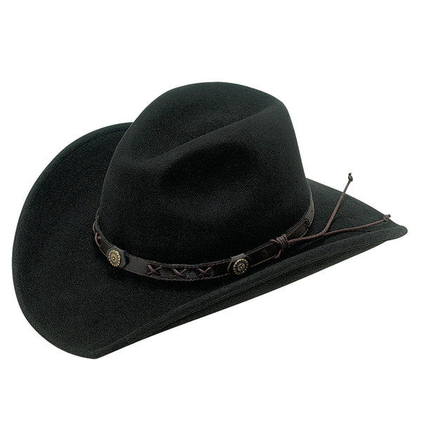 Black crushable cowboy hat