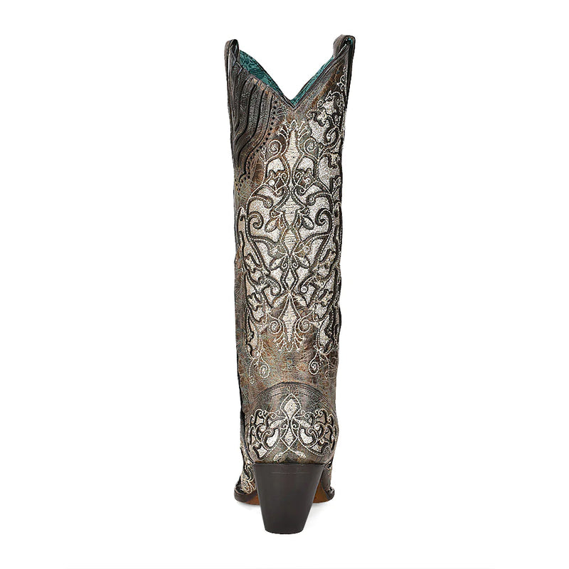 CORRAL WOMEN'S GLITTER EMBROIDERED STUDS CRYSTL BOOT