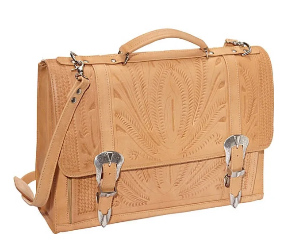 ROPIN WEST NATURAL BUCKLE BRIEFCASE