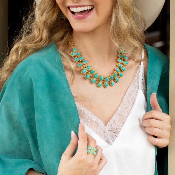 CHRISTINA GREENE TURQUOISE RIO COLLAR NECKLACE