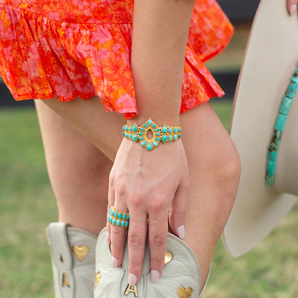 CHRISTINA GREENE TURQUOISE ZION CUFF